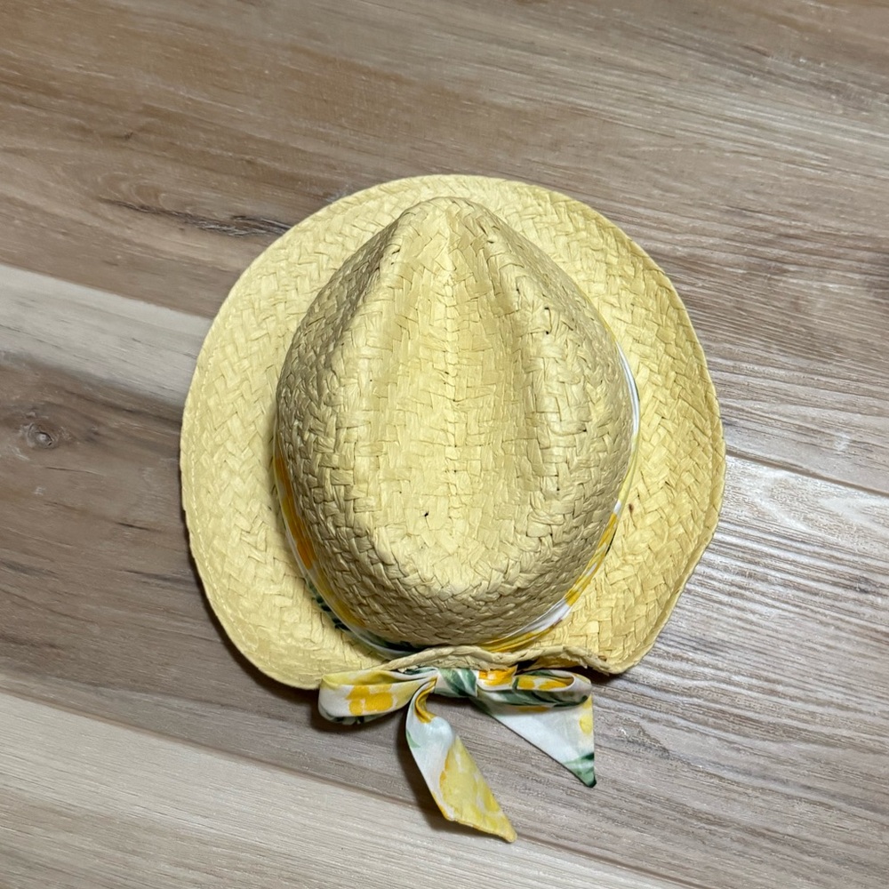 Janie and Jack pineapple straw hat